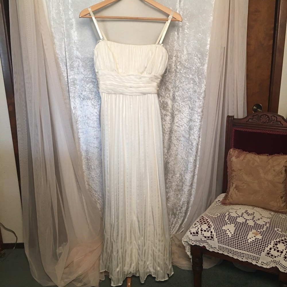 BCBG formal Maxi Dress Champagne color  Size 6P